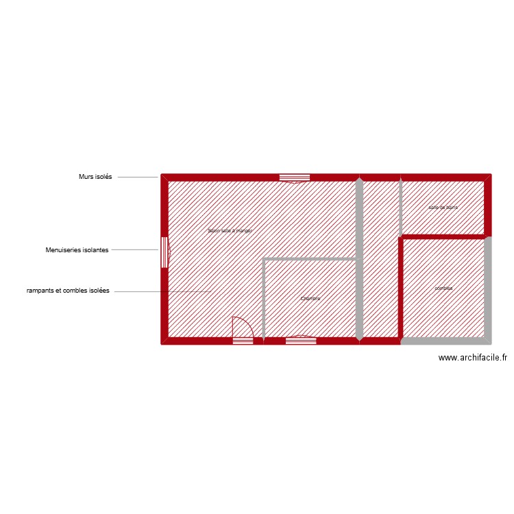quinnesiere biras étape 1 étage. Plan de 5 pièces et 69 m2