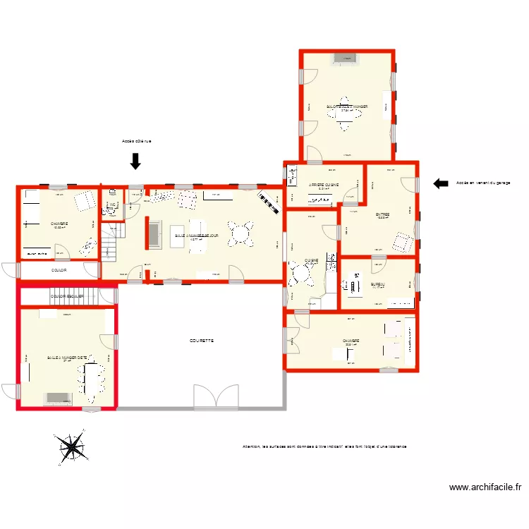 BI 3688 PLAN RDC NON COTE. Plan de 