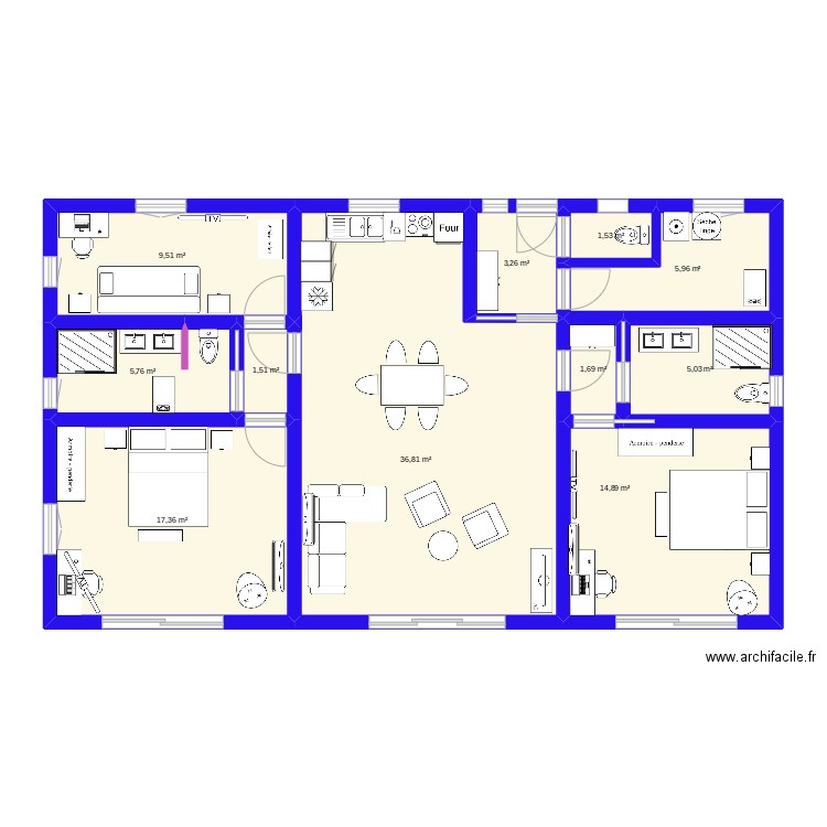 mycolorhouse lyon. Plan de 11 pièces et 103 m2