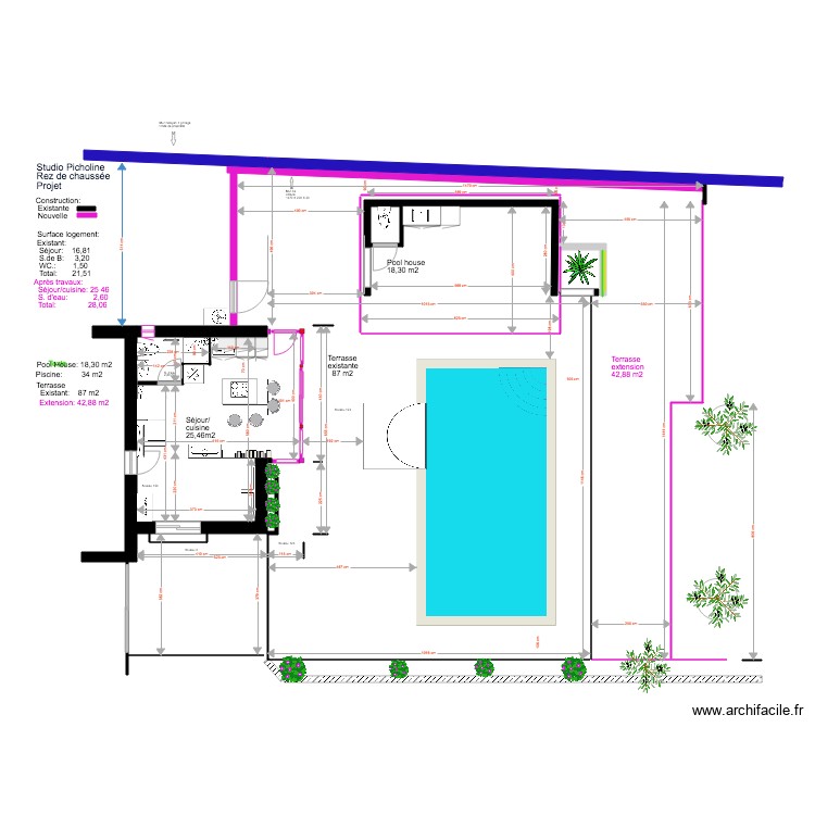 Studio Picholine Projet  07 18 2. Plan de 0 pièce et 0 m2