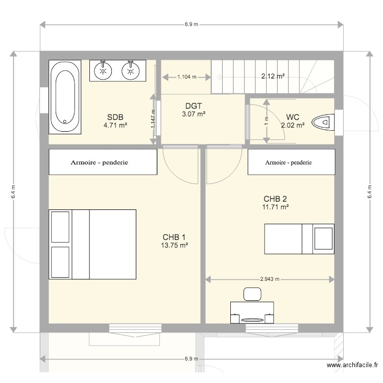 maison. Plan de 0 pièce et 0 m2