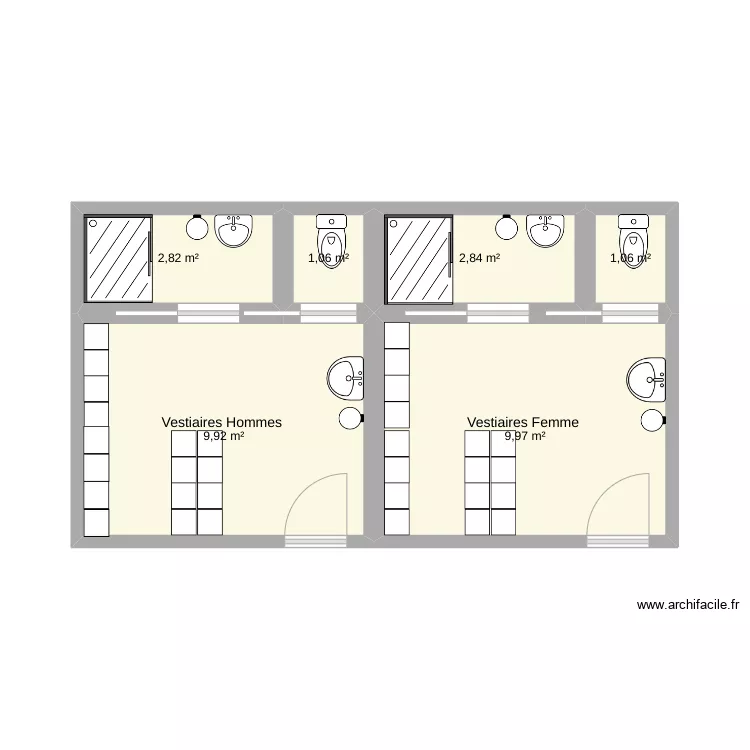 vestiaire. Plan de vestiaire. Plan de