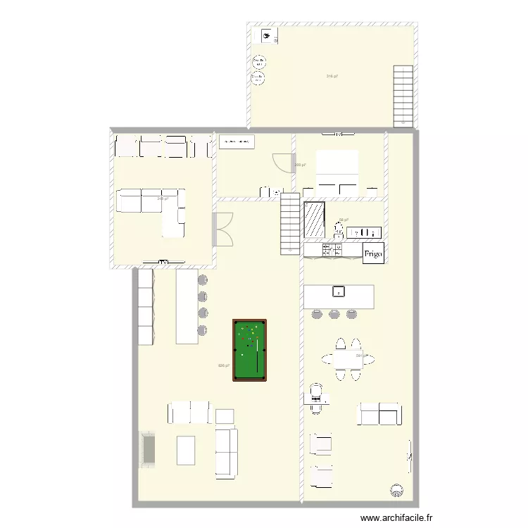rez jardins SS escalier centre 3. Plan de 