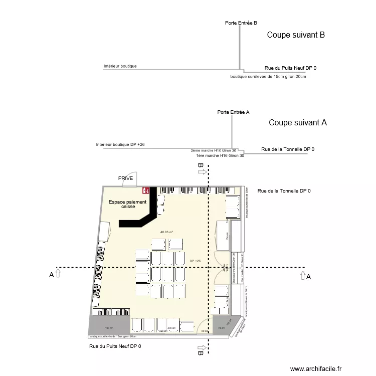 L ANGLE DES DELICES AVANT TRAVAUX. Plan de L ANGLE DES DELICES AVANT TRAVAUX. Plan de