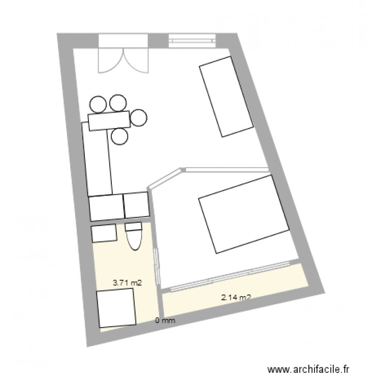 studio1. Plan de 0 pièce et 0 m2