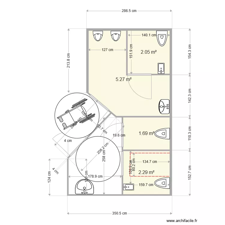 TOILETTES 2. Plan de 
