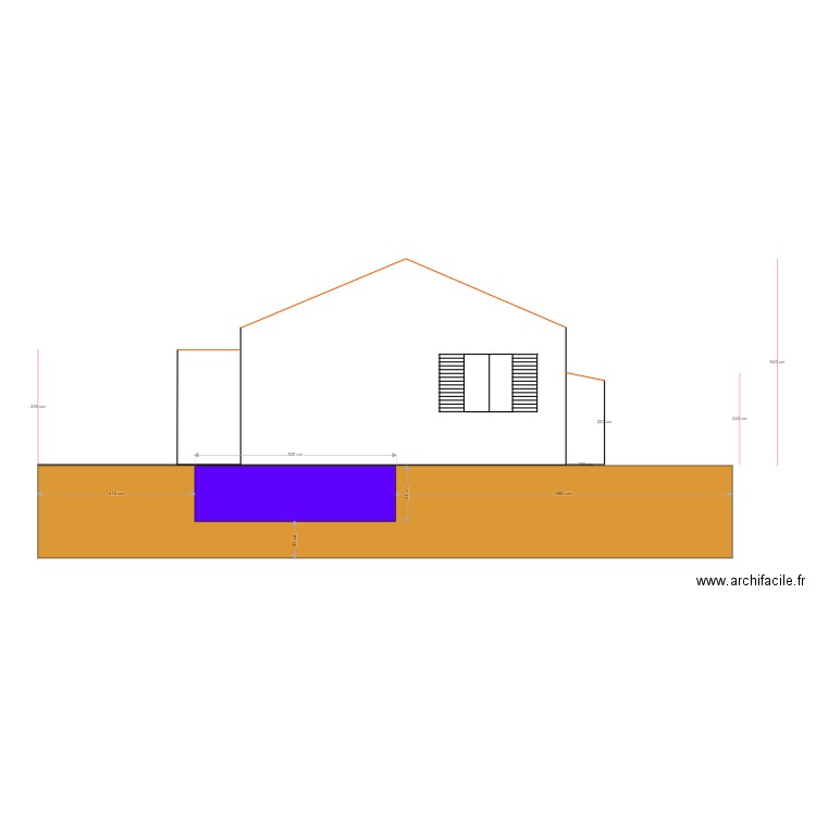 Plan de coupe piscine. Plan de 0 pièce et 0 m2