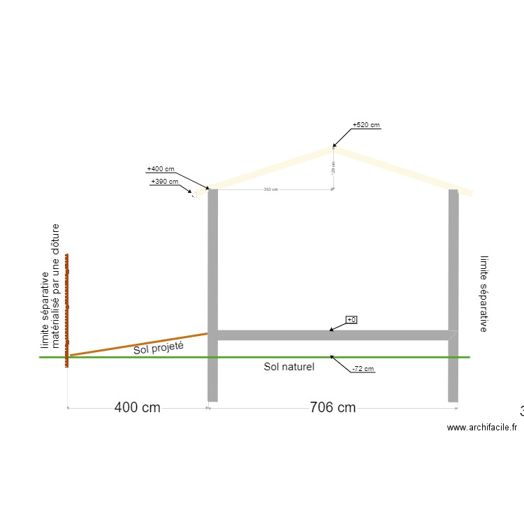 plan de côte. Plan de 0 pièce et 0 m2