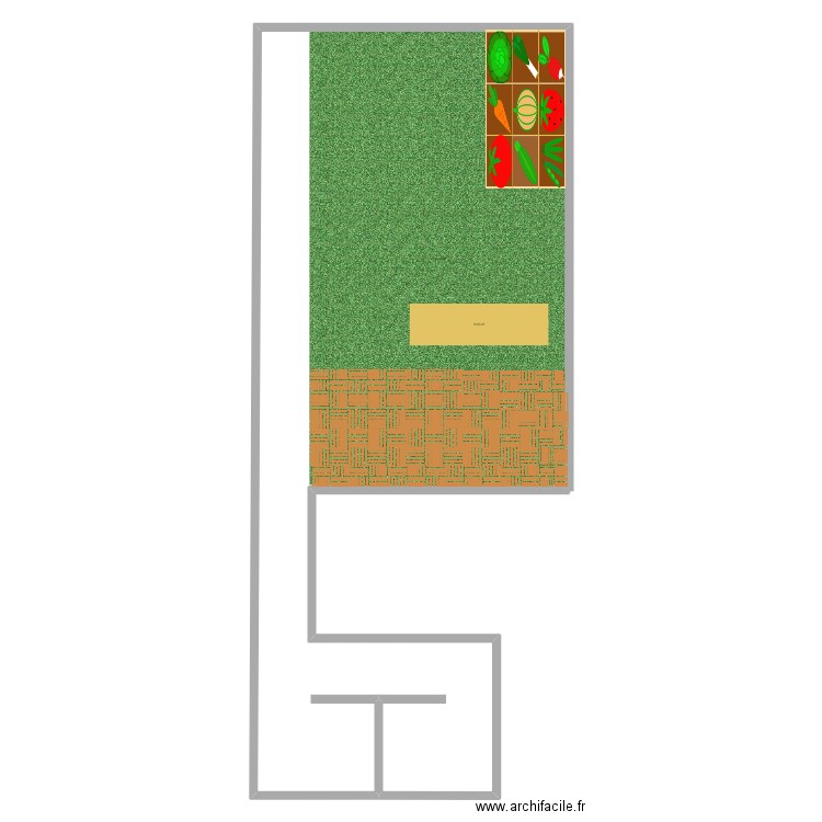 JARDIN. Plan de 0 pièce et 0 m2