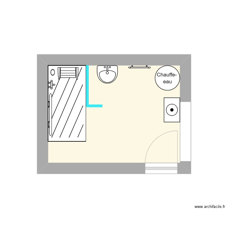 TISSERAND ALAIN. Plan de 1 pièce et 7 m2