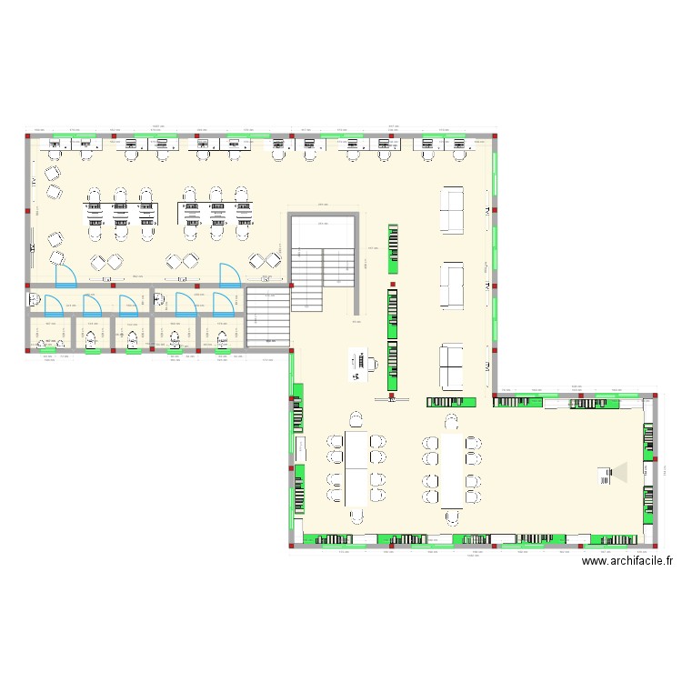 Deux etages 09102023. Plan de 17 pièces et 501 m2