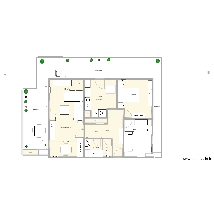 SEJ SAL. Plan de 8 pièces et 236 m2