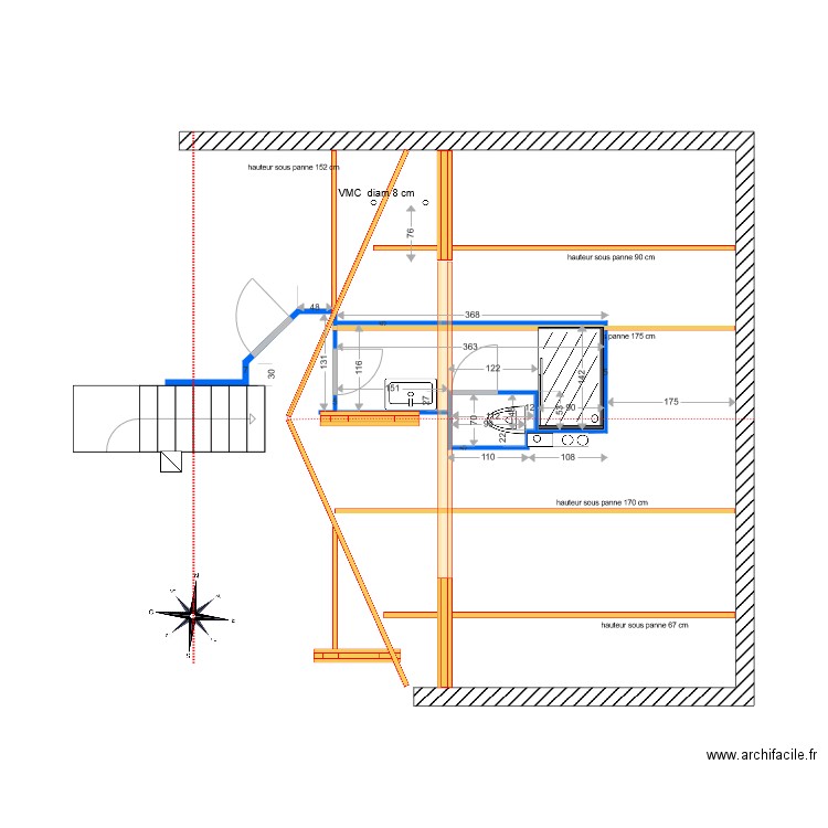 2021 02 Bloc sanitaire. Plan de 0 pièce et 0 m2