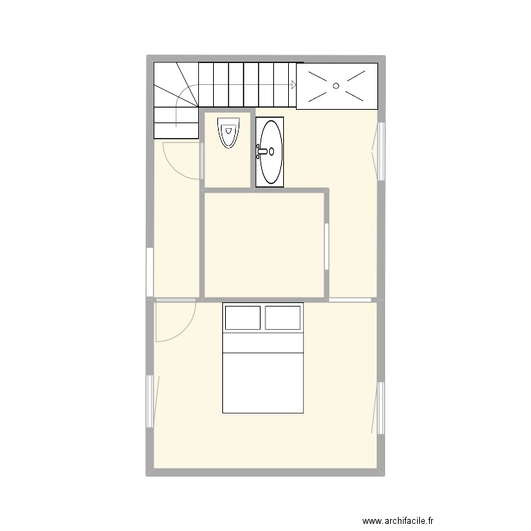 Suite parentale 2. Plan de 4 pièces et 26 m2