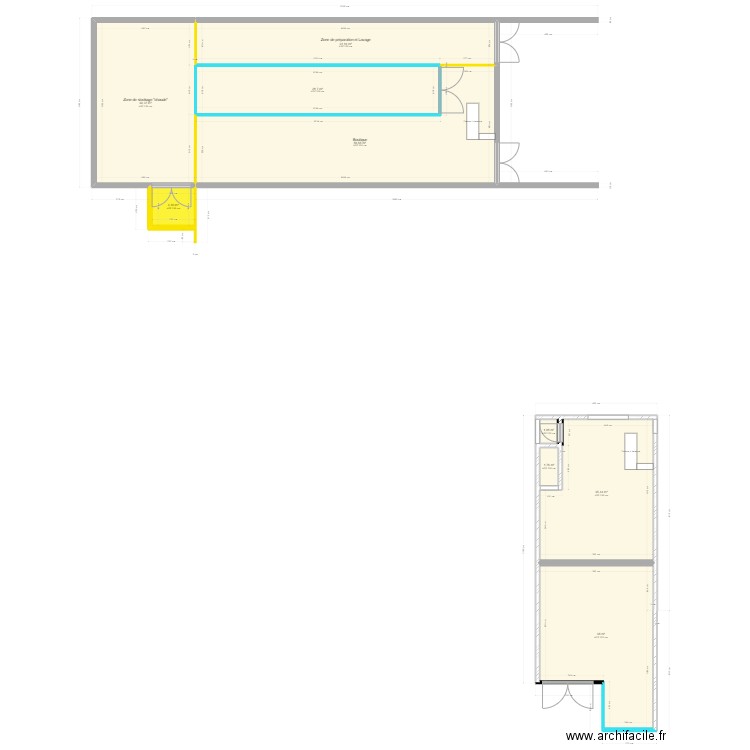 Plan boutique. Plan de 9 pièces et 236 m2