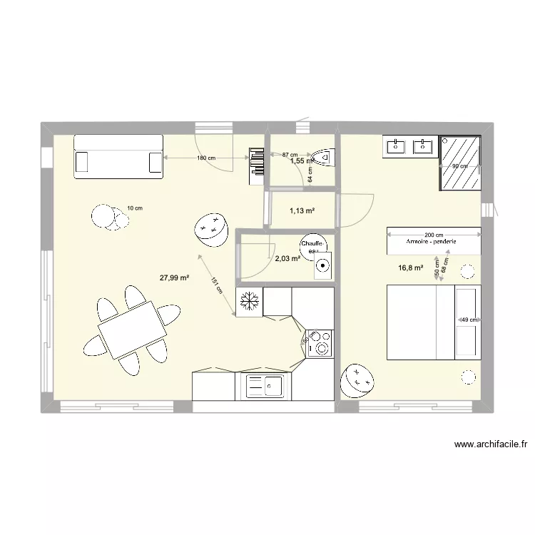 Deuxi&egrave;me gite. Plan de 