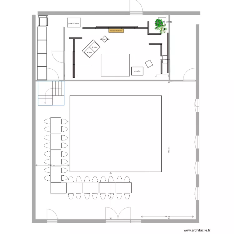 TTL salle des f&ecirc;tes 5 GM. Plan de 