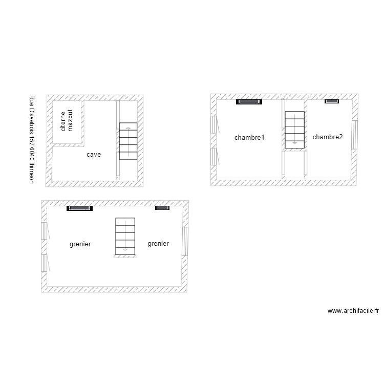 electricité thimeon etage. Plan de 0 pièce et 0 m2