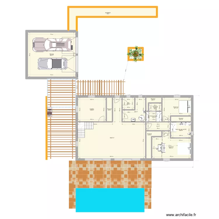 145 m&sup2; avec &eacute;tage. Plan de 