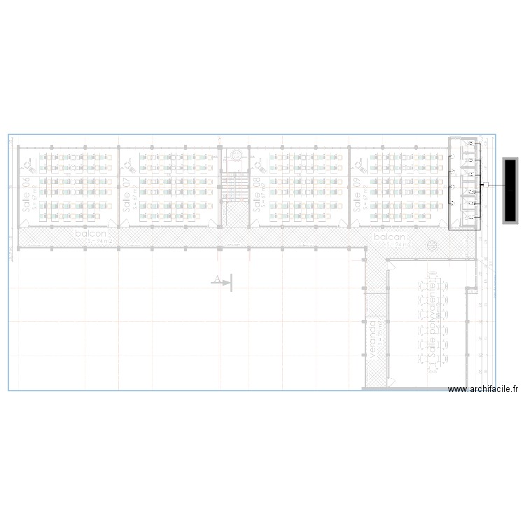 Evacuation eau usée Etage batiment SONARA. Plan de 0 pièce et 0 m2