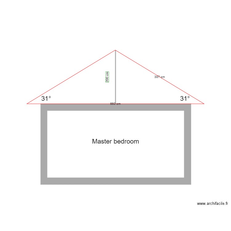 master bedroom roof slope rev1. Plan de 0 pièce et 0 m2