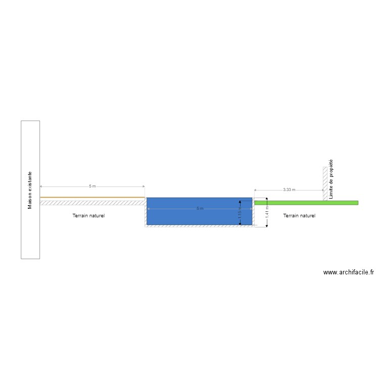 Vue AA. Plan de 0 pièce et 0 m2