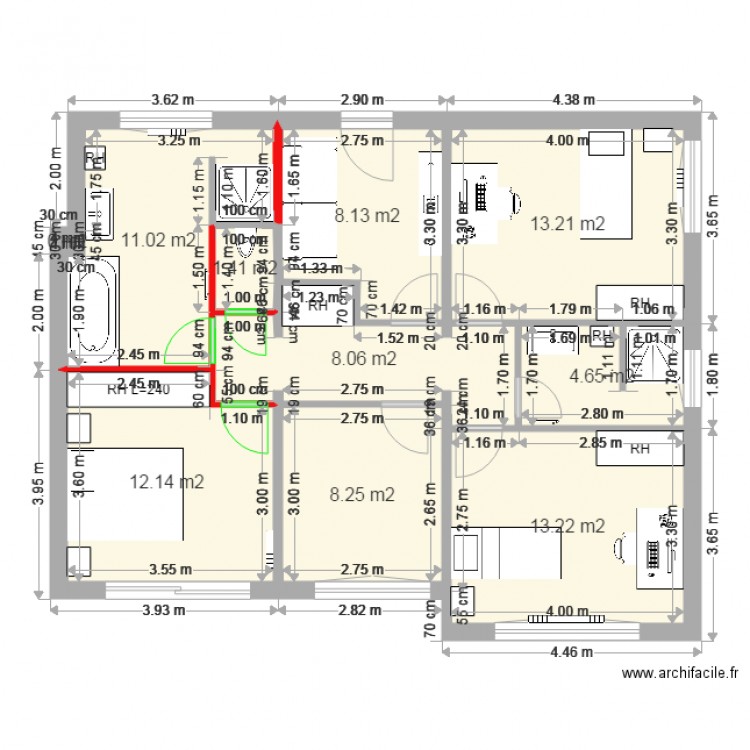 Moulin 1er étage 07 04. Plan de 0 pièce et 0 m2