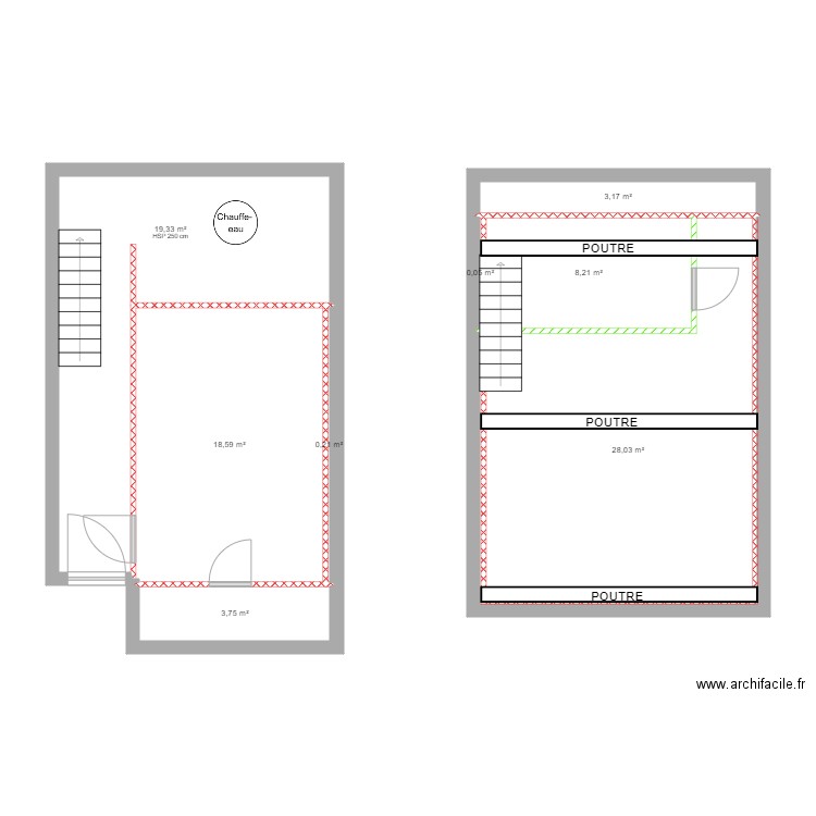 escape 2 AVEC CLOISON. Plan de 0 pièce et 0 m2