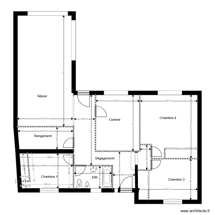 ESTRANGIN EXISTANT COTE. Plan de ESTRANGIN EXISTANT COTE. Plan de