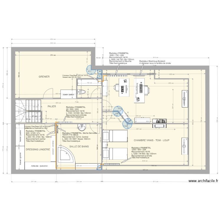 PLAN ETAGE LUISANT CHAUFFAGE. Plan de 0 pièce et 0 m2