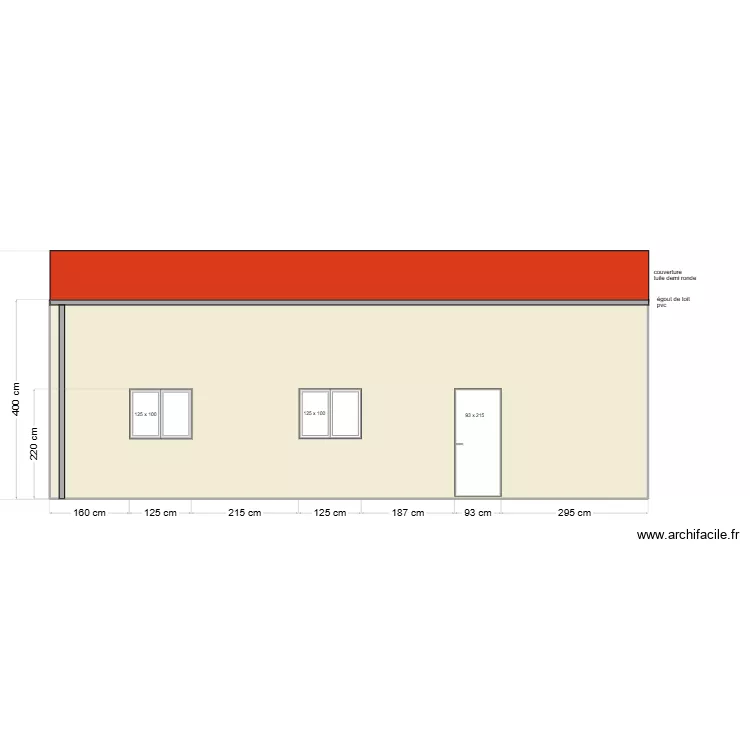 facade est couleur 1. Plan de 