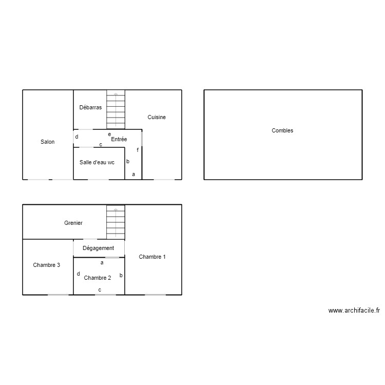 gicquel. Plan de 11 pièces et 83 m2