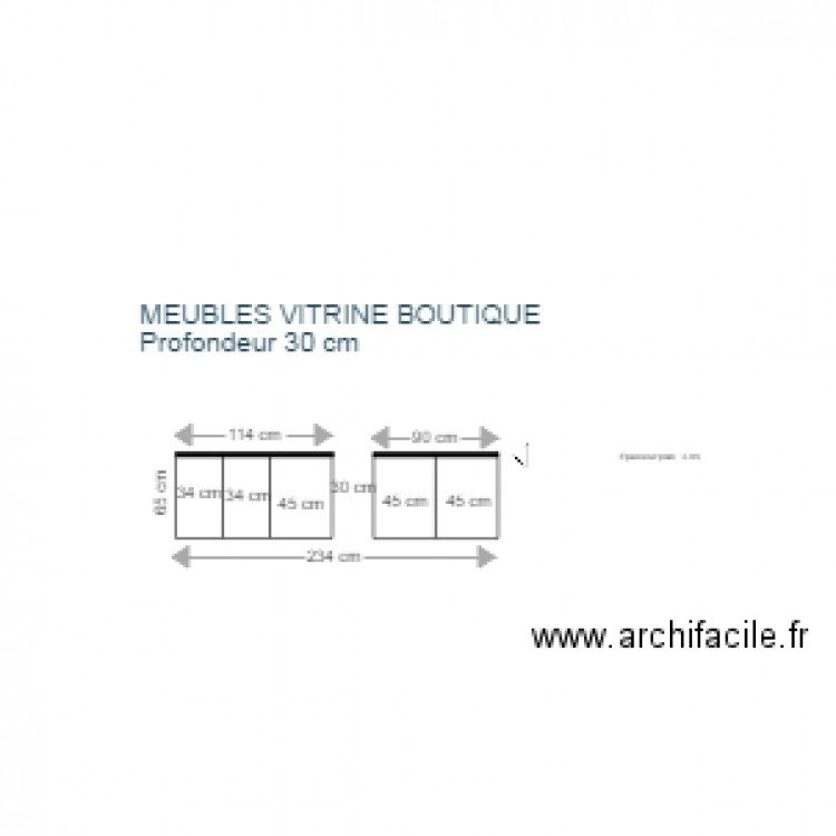 Meubles vitrine boutique. Plan de 0 pièce et 0 m2