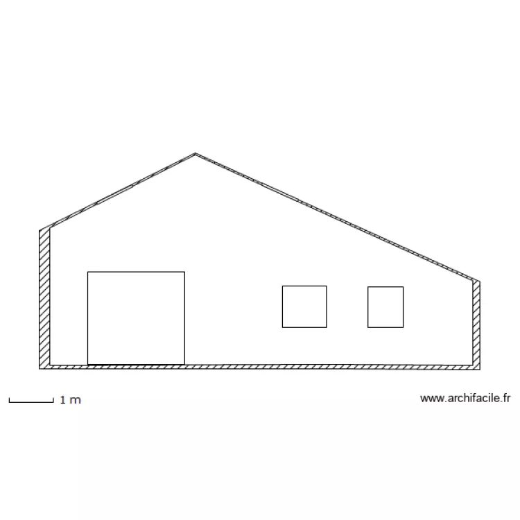 face sud ouest. Plan de 