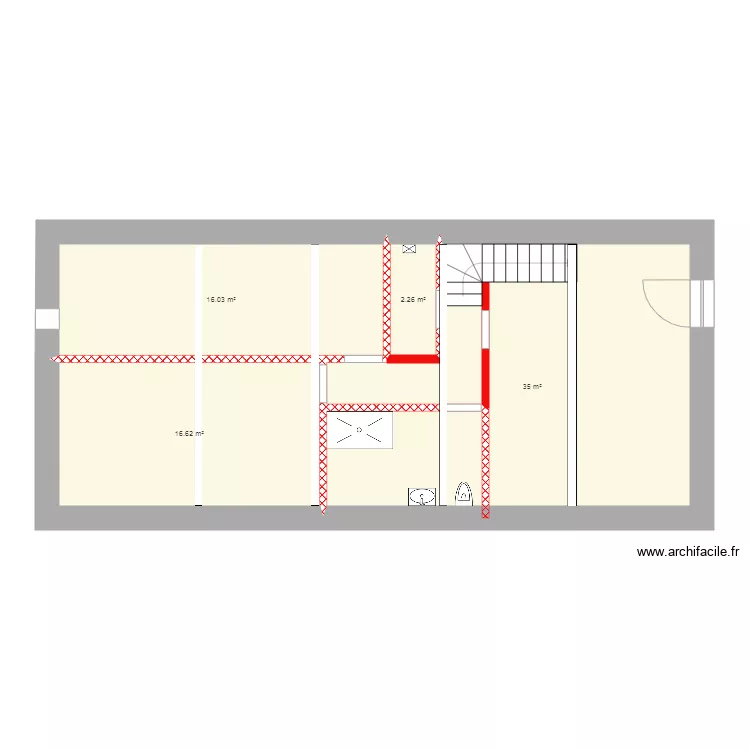 gripouill&egrave;res etage futur. Plan de 