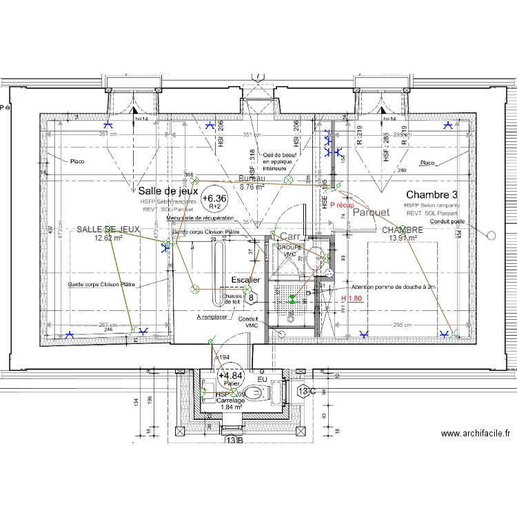 GIARD PLAN ELEC ETAGE. Plan de 0 pièce et 0 m2