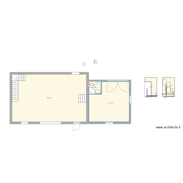 genancourt. Plan de 5 pièces et 93 m2