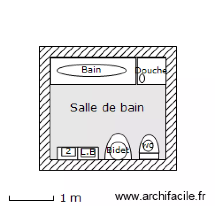 Salle de bain . Plan de Salle de bain . Plan de