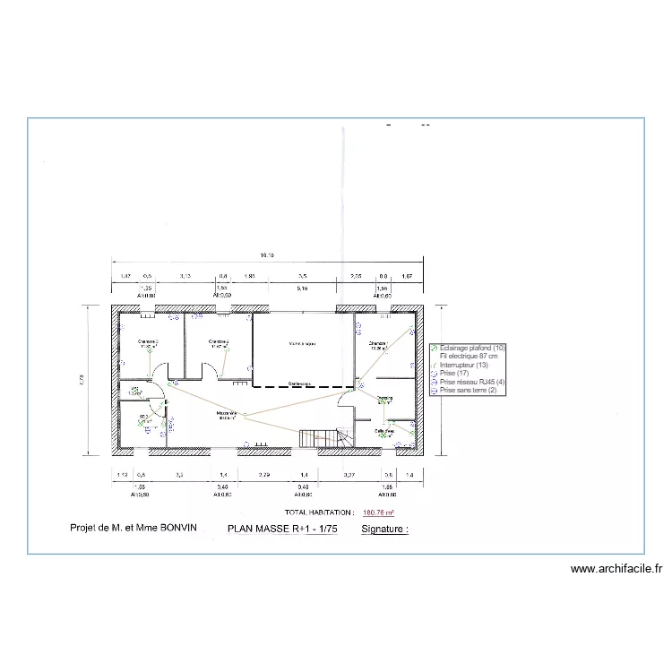 BONVIN ETAGE. Plan de 