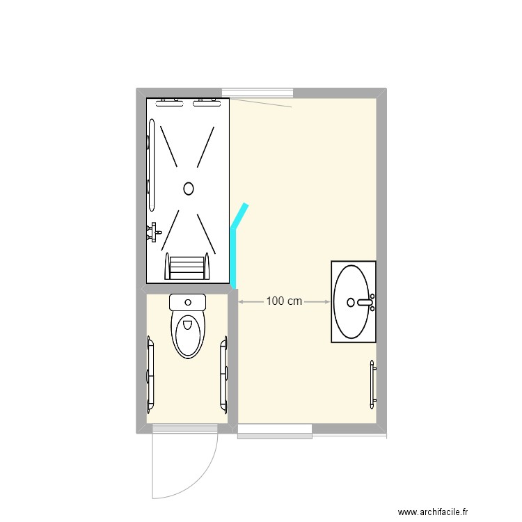 DUTERME PROJET 2. Plan de 2 pièces et 8 m2