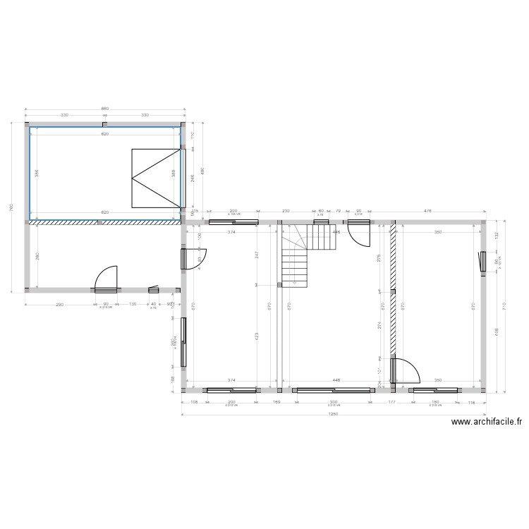 PALOMBA Fondations. Plan de 4 pièces et 102 m2
