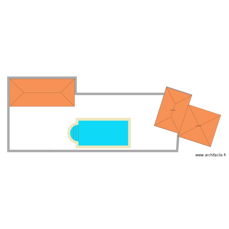 piscine. Plan de 0 pièce et 0 m2