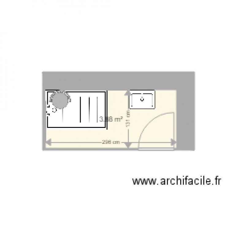 Plan Travard sdb rdc - Plan 4 pièces 45 m2 dessiné par allscott