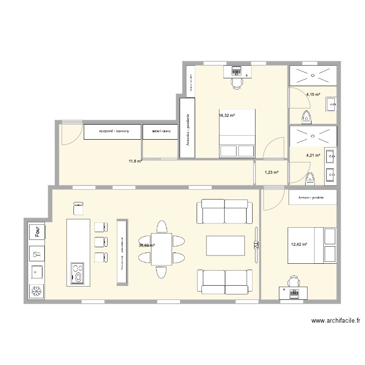 alonso cano 2 hab con comedor. Plan de 0 pièce et 0 m2
