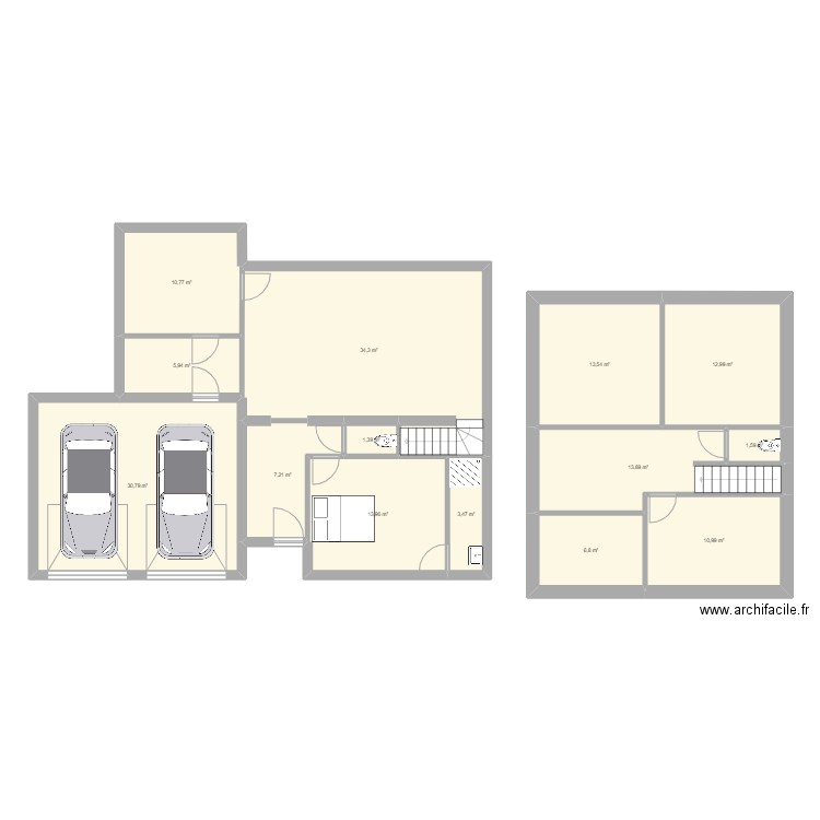 plan 3. Plan de 14 pièces et 168 m2