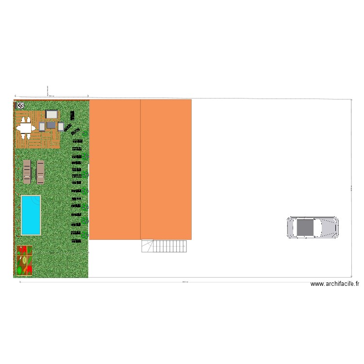 jardin. Plan de 0 pièce et 0 m2