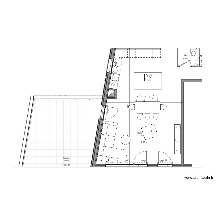 rivages meublé. Plan de 0 pièce et 0 m2