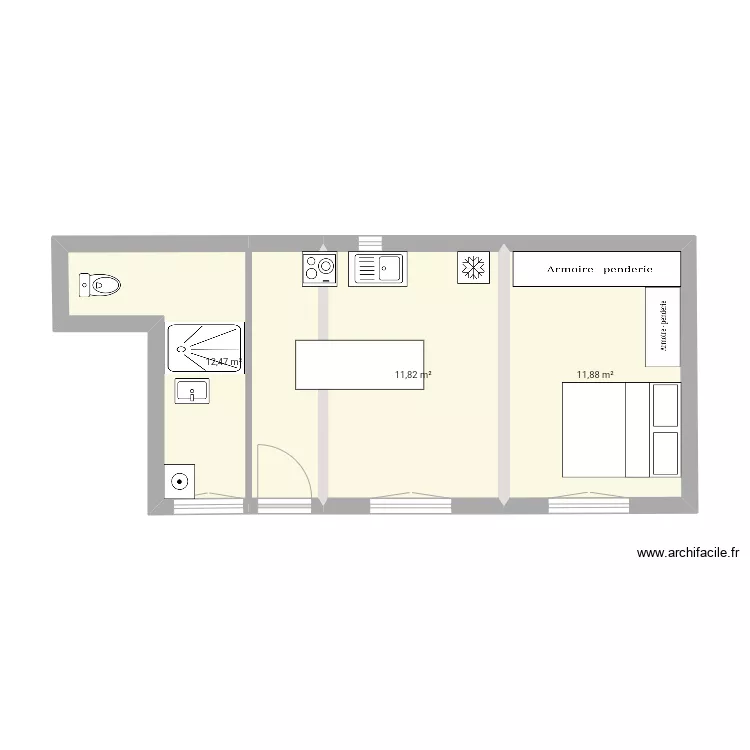 Gîte plan base 4. Plan de Gîte plan base 4. Plan de