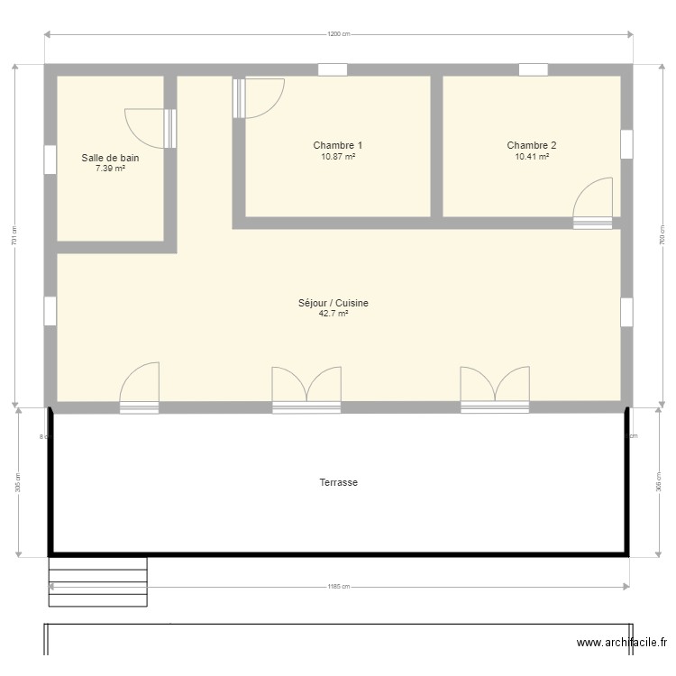 plan 1. Plan de 0 pièce et 0 m2