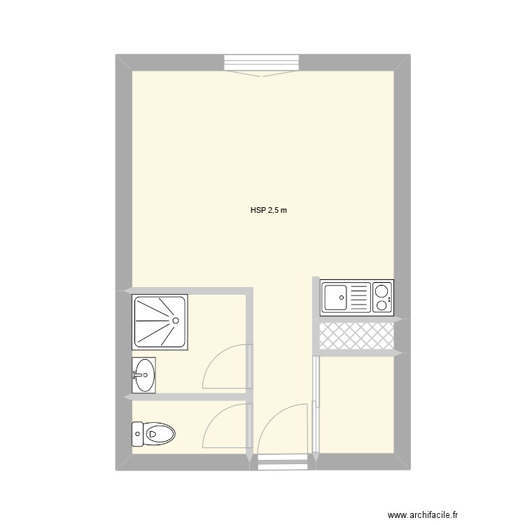 114 MALHERBE. Plan de 5 pièces et 25 m2